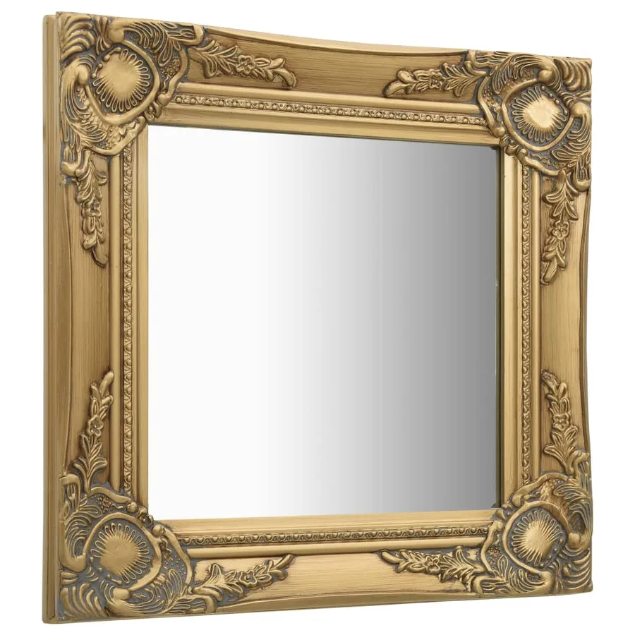 Miroir mural style baroque 40x40 cm Doré - 2