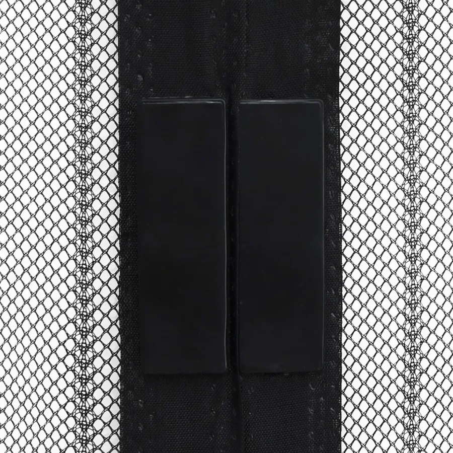 Rideaux de porte anti-insectes 2 pcs avec aimants noir 200x80cm - 5