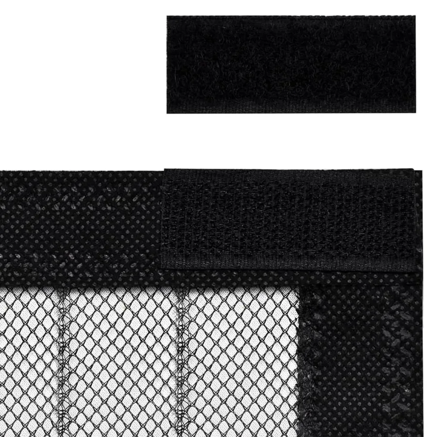 Rideaux de porte anti-insectes 2 pcs avec aimants noir 200x80cm - 6