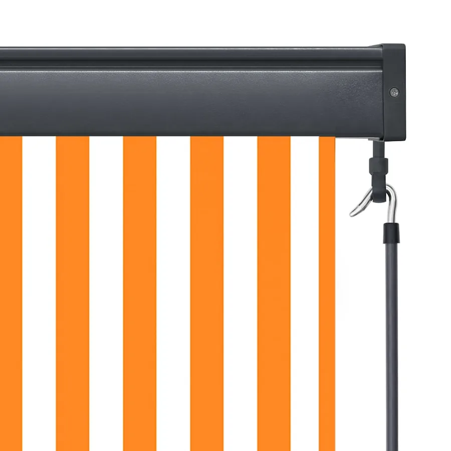 Store roulant d'extérieur 160x250 cm Blanc et orange - 7