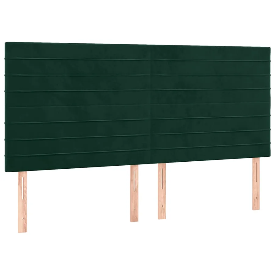 Cadre de lit sans matelas vert foncé velours - 7