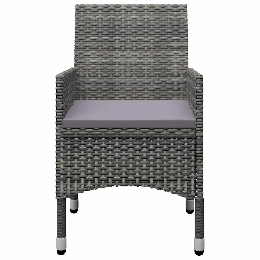 Ensemble à manger de jardin 11 pcs Gris - 7