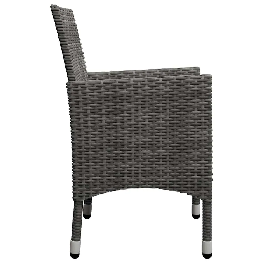 Ensemble à manger de jardin 11 pcs Gris - 8