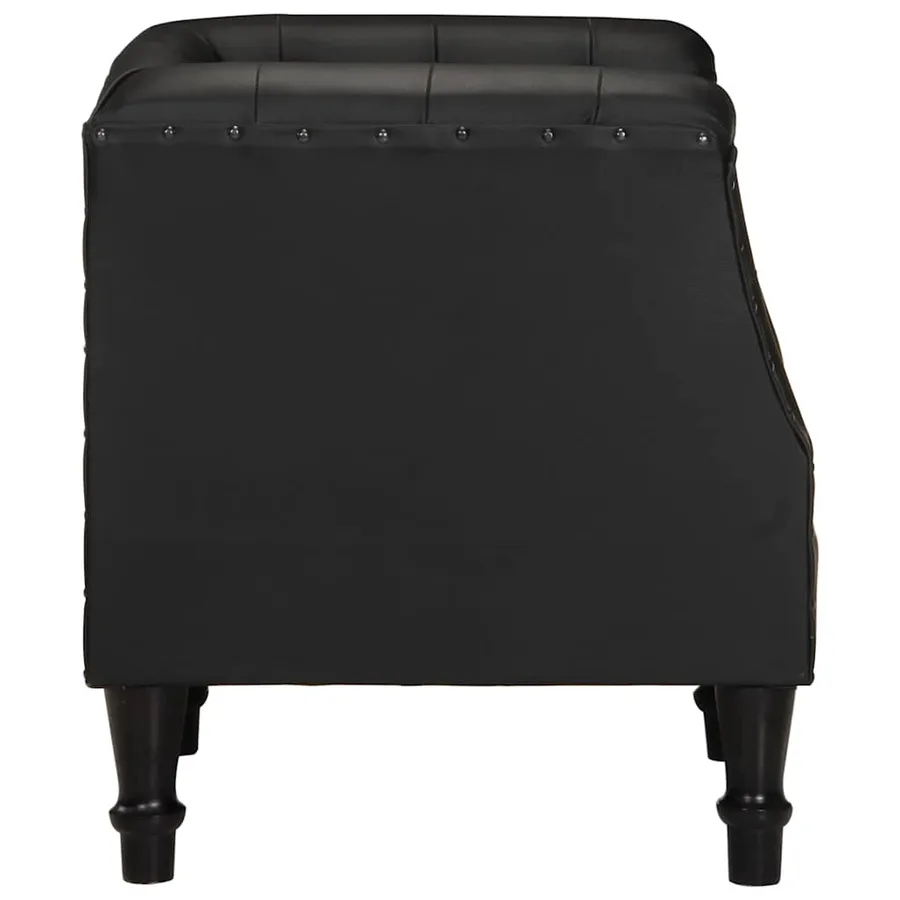 Fauteuil Noir Cuir véritable - 3