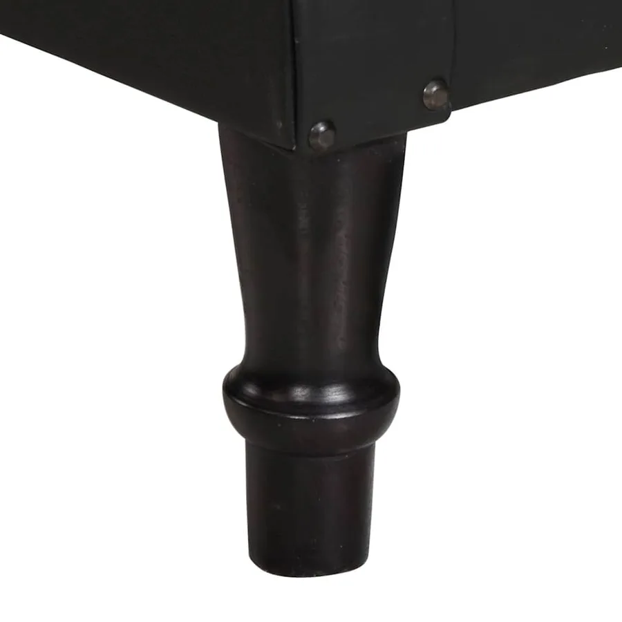 Fauteuil Noir Cuir véritable - 6
