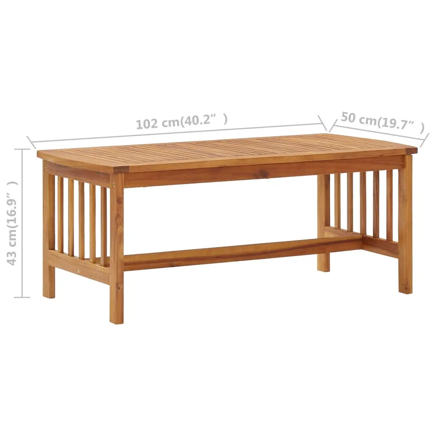 Salon de jardin 4 pcs avec coussins Bois d'acacia solide - 10