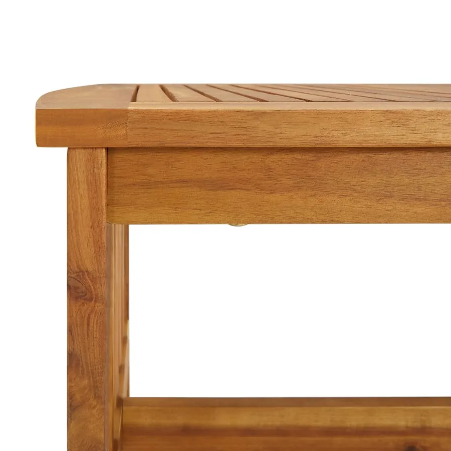 Salon de jardin 4 pcs avec coussins Bois d'acacia solide - 7