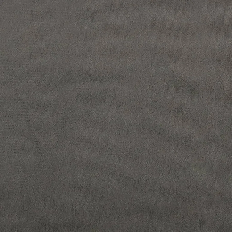 Cadre de lit sans matelas gris foncé velours - 11