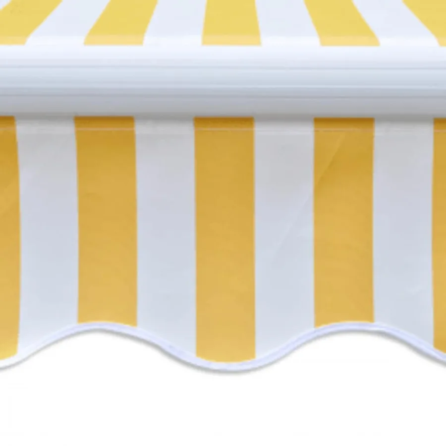 Auvent pliable motorisé 600 cm Jaune/blanc - 2