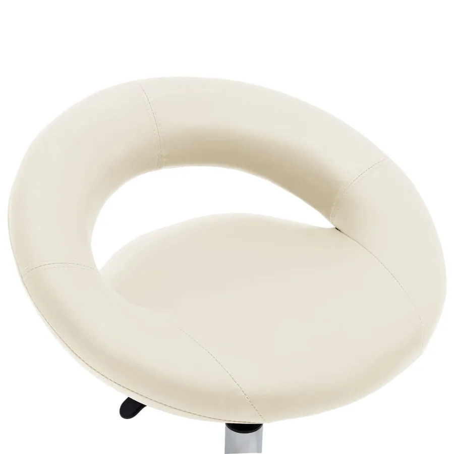 Chaise de salle à manger pivotante Crème Similicuir - 6