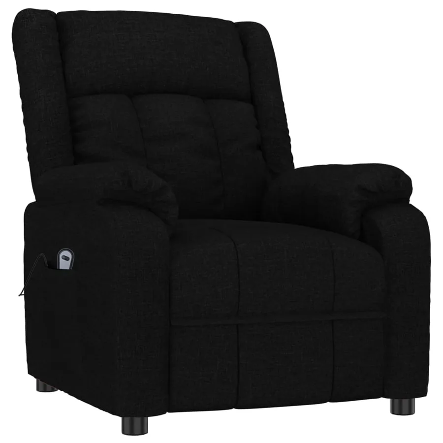 Fauteuil inclinable électrique Noir Tissu - 3