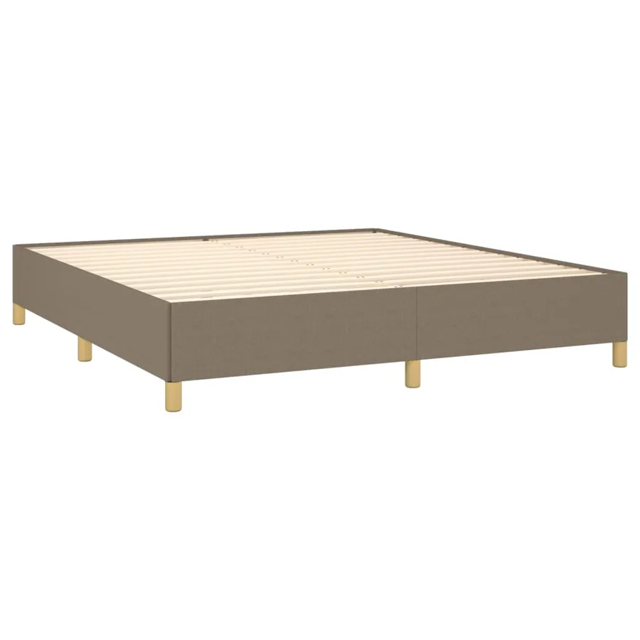Sommier à lattes de lit avec matelas Taupe 160x200 cm Tissu - 4
