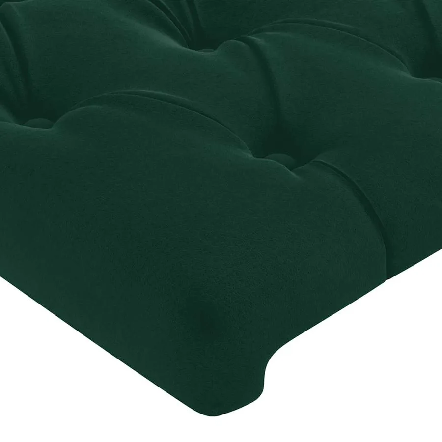 Tête de lit à LED Vert foncé 90x7x118/128 cm Velours - 5