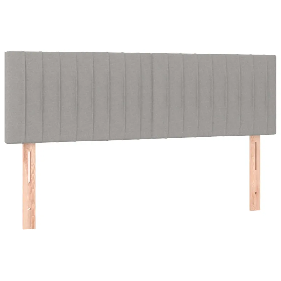 Sommier à lattes de lit avec matelas Gris clair 140x200cm Tissu - 6