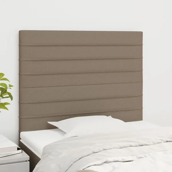 Tête de lit Taupe 100x5x118/128 cm Tissu
