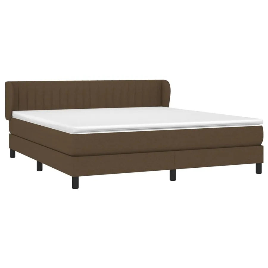 Sommier à lattes de lit avec matelas Marron foncé 180x200 cm - 3