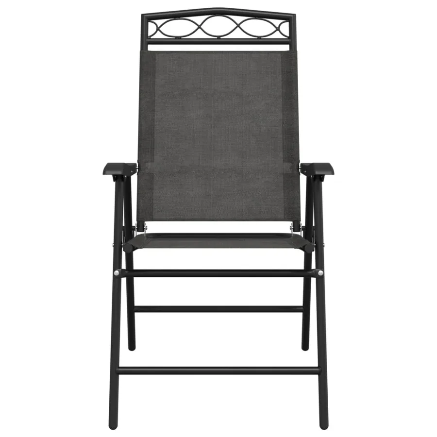 Chaises de jardin pliables lot de 2 en acier et textilène - 5