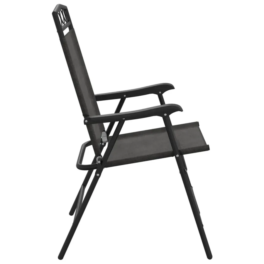 Chaises de jardin pliables lot de 2 en acier et textilène - 6