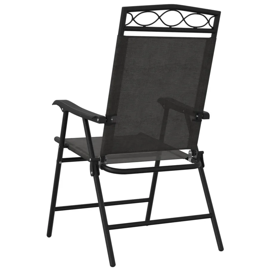 Chaises de jardin pliables lot de 2 en acier et textilène - 7