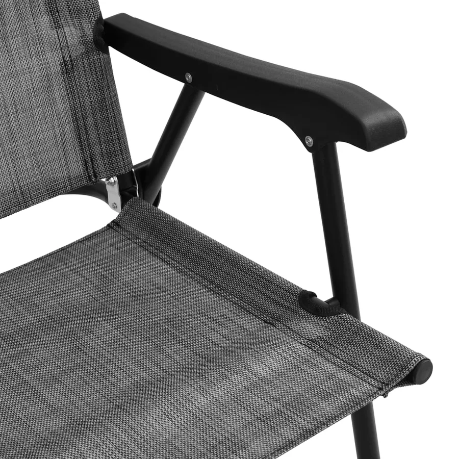 Chaises de jardin pliables lot de 2 en acier et textilène - 9