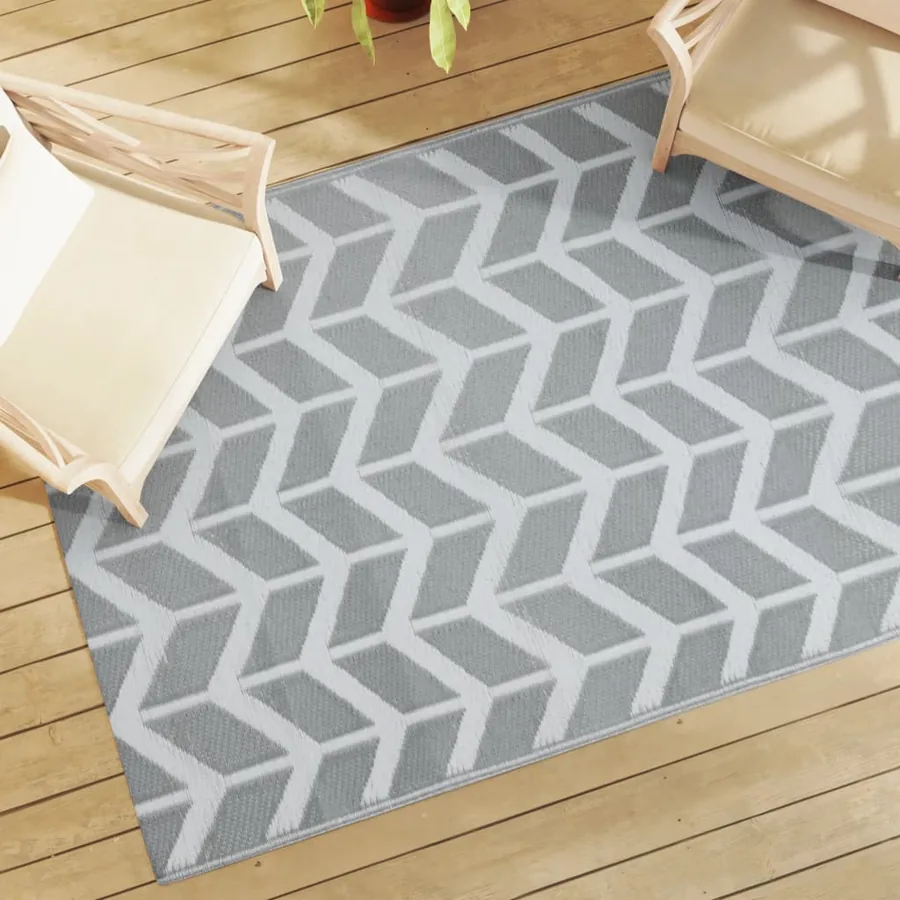 Tapis d'extérieur ARAKIL gris 140 x 200 cm PP