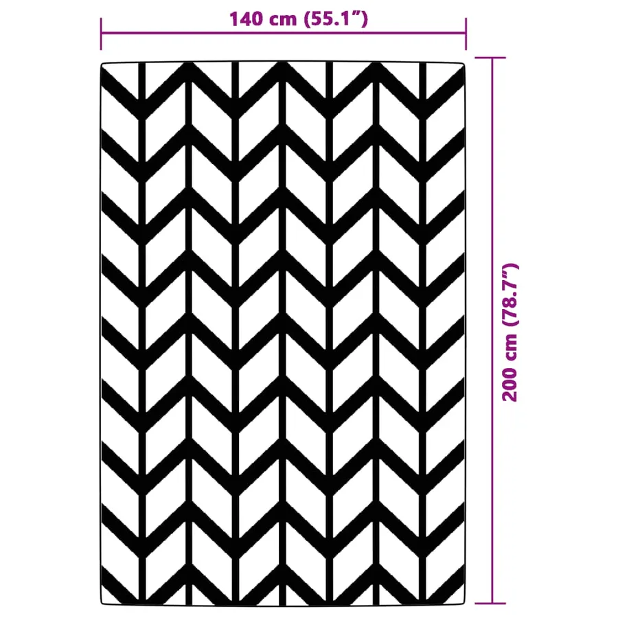 Tapis d'extérieur ARAKIL gris 140 x 200 cm PP - 6