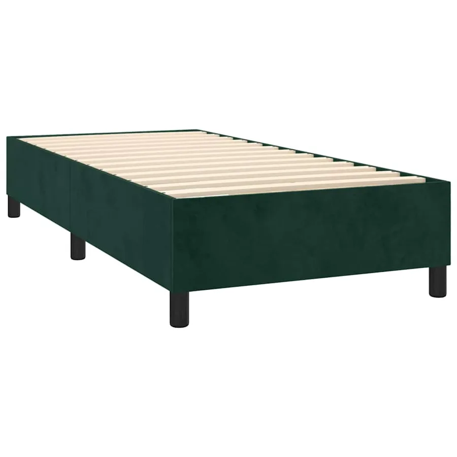 Sommier à lattes de lit avec matelas Vert foncé 100x200 cm - 4