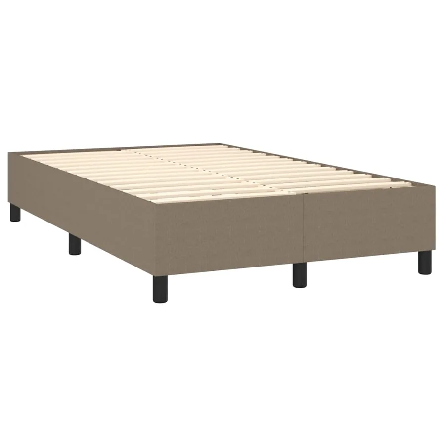 Sommier à lattes de lit avec matelas Taupe 120x200 cm Tissu - 4