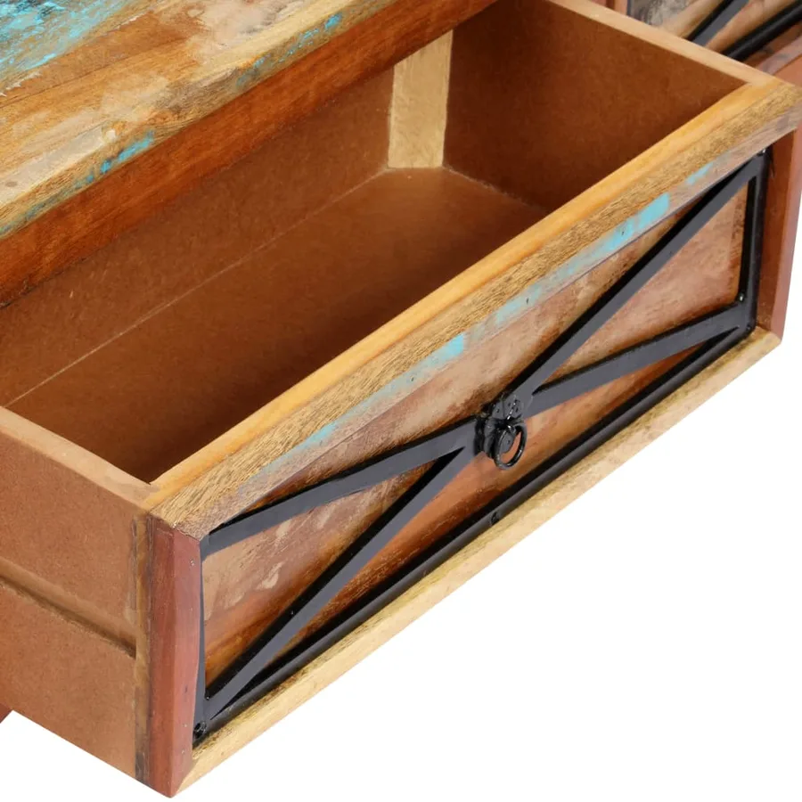 Meuble TV 120x30x40 cm Bois de récupération massif - 7