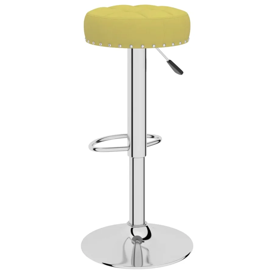 Tabourets de bar lot de 2 vert tissu - 5