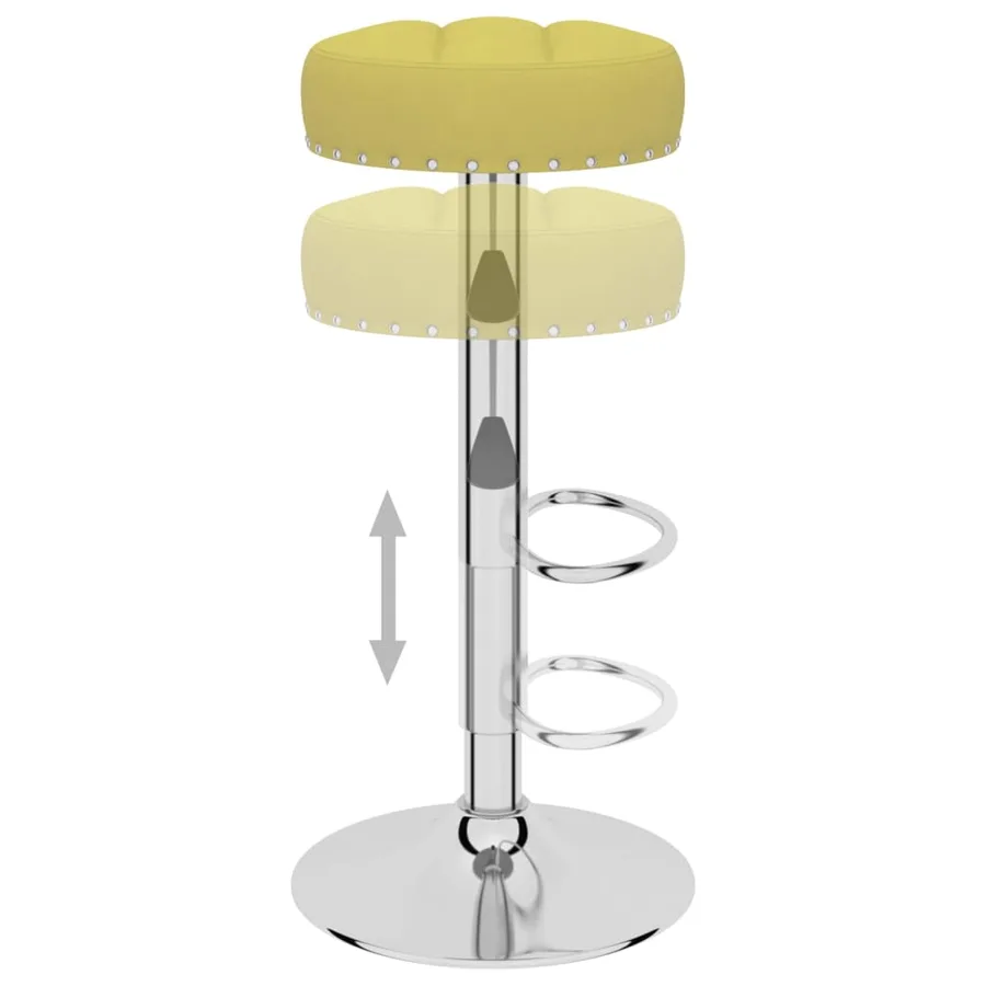 Tabourets de bar lot de 2 vert tissu - 6