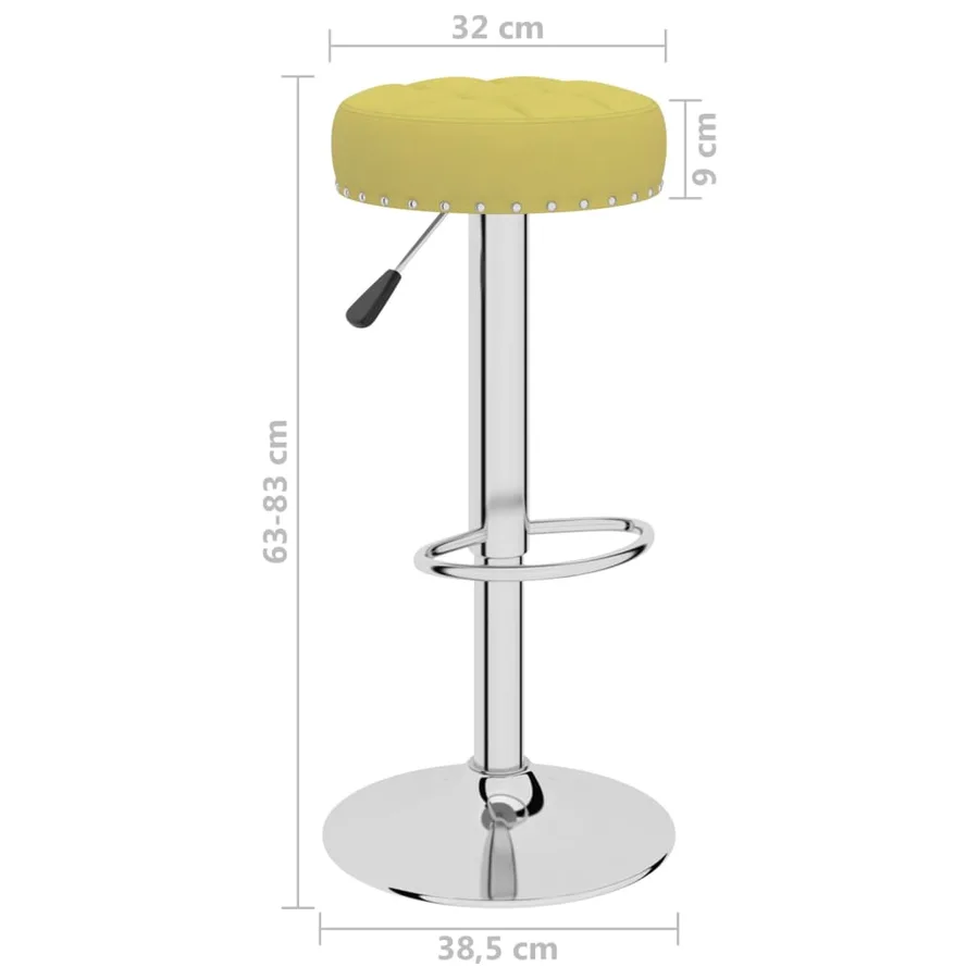 Tabourets de bar lot de 2 vert tissu - 9