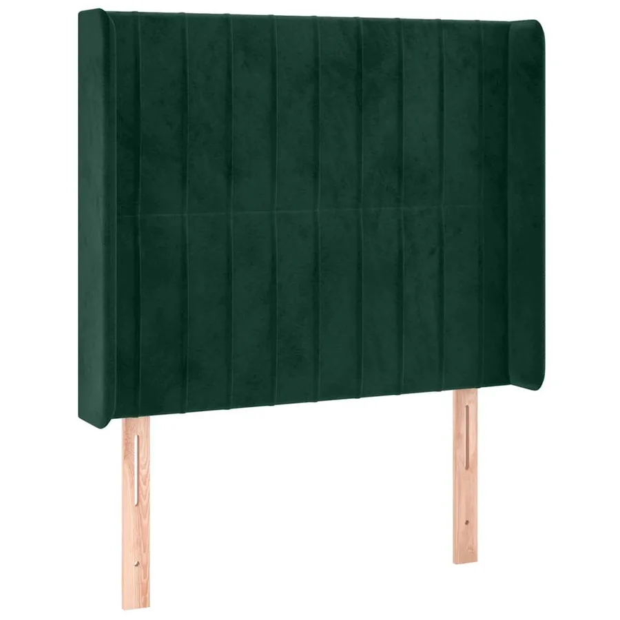 Tête de lit à LED Vert foncé 83x16x118/128 cm Velours - 3