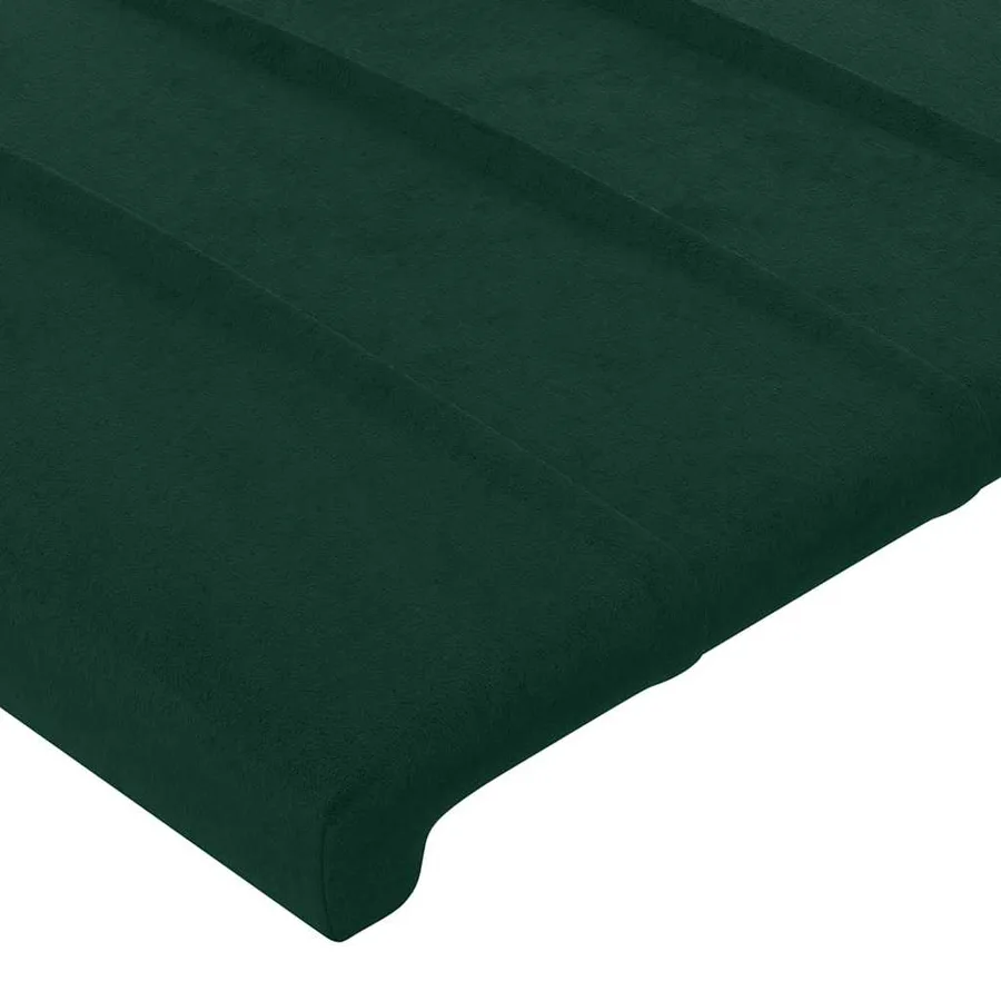 Tête de lit à LED Vert foncé 83x16x118/128 cm Velours - 6