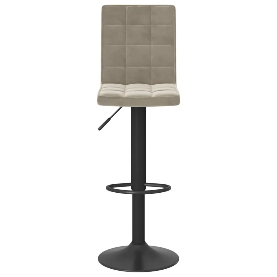 Tabouret de bar Gris clair Velours - 3