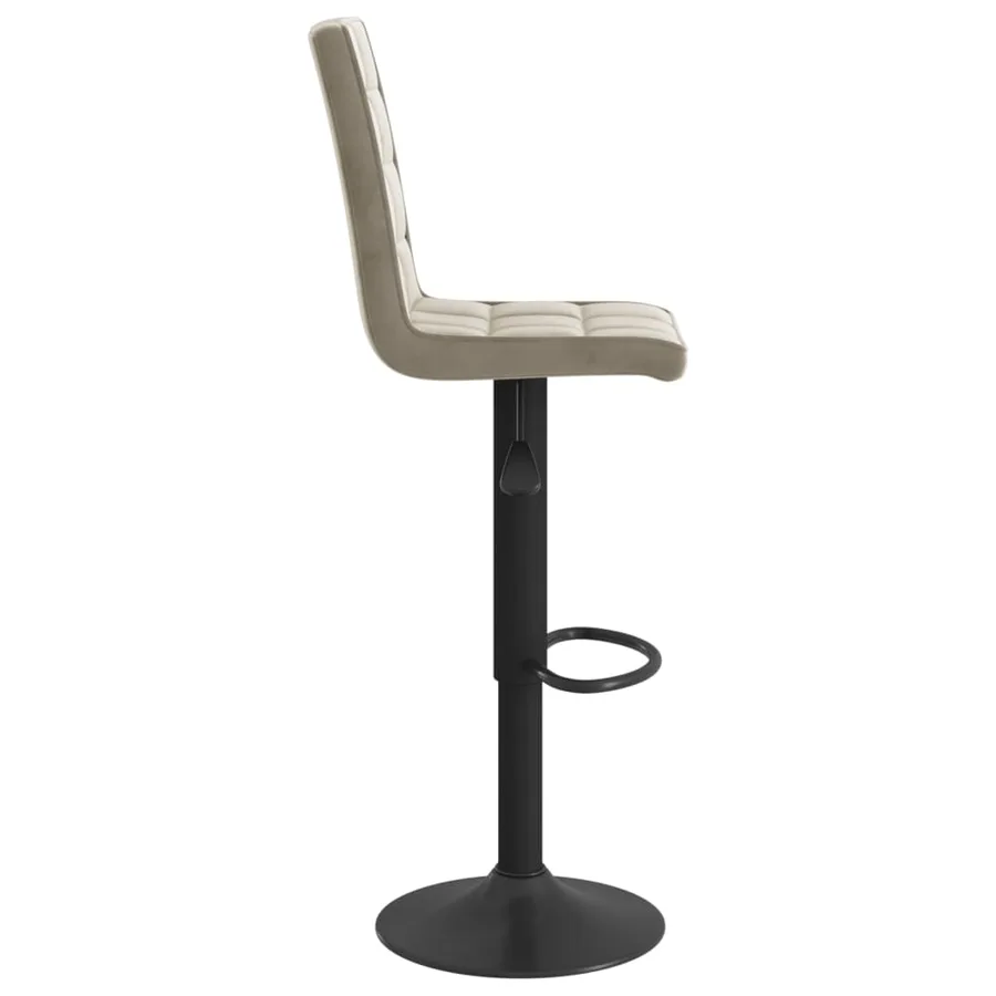 Tabouret de bar Gris clair Velours - 4