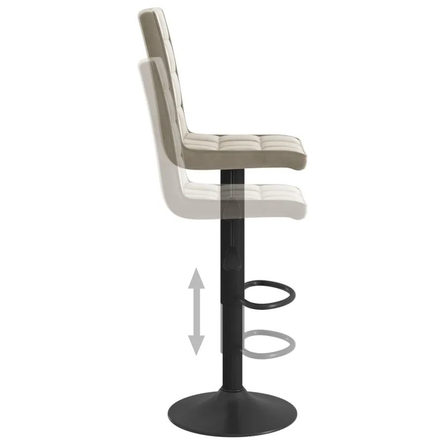 Tabouret de bar Gris clair Velours - 6