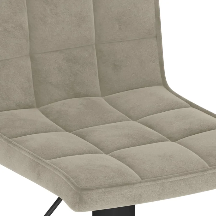 Tabouret de bar Gris clair Velours - 7