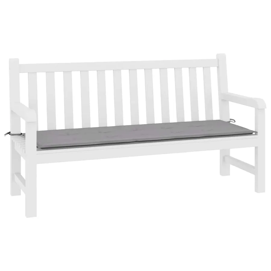 Coussin de banc de jardin gris 200x50x3 cm tissu oxford - 3