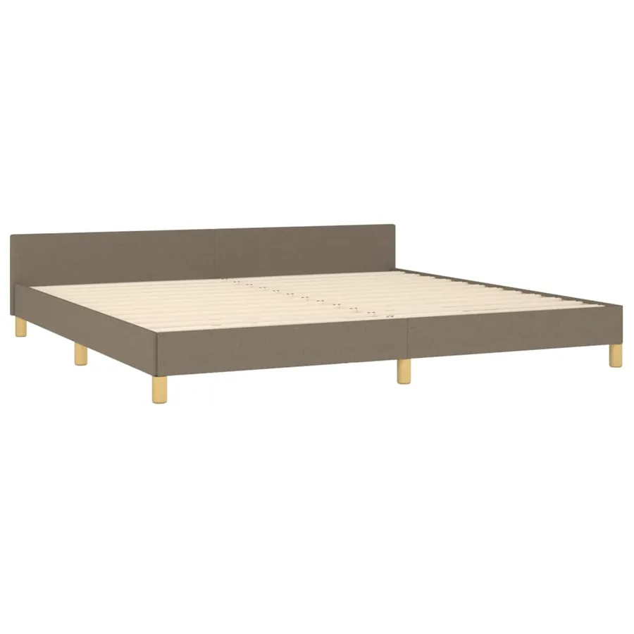 Cadre de lit sans matelas taupe 200x200 cm tissu - 5