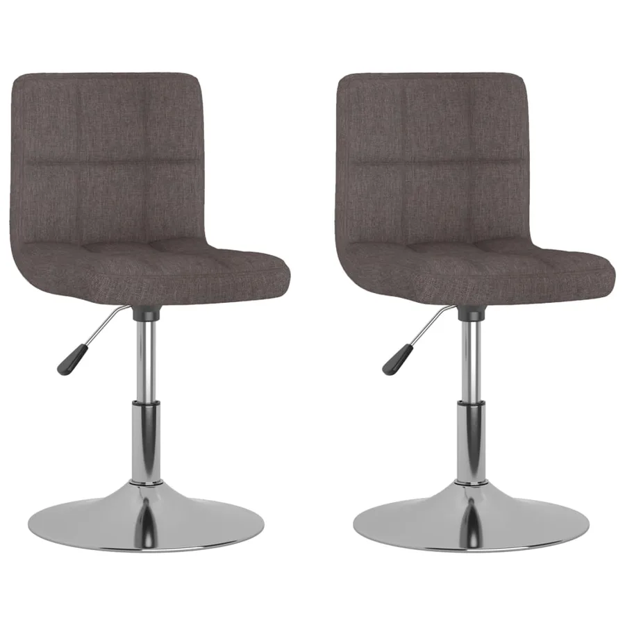 Chaises pivotantes à manger lot de 2 taupe tissu - 2