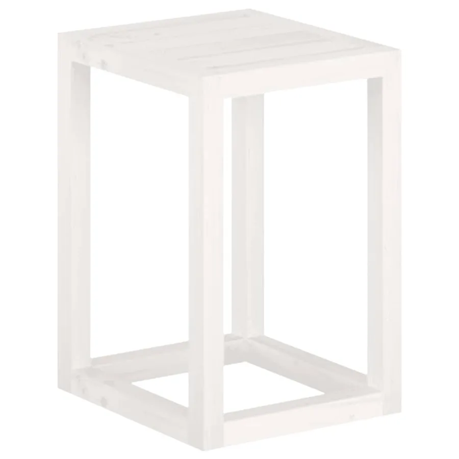 Ensemble de supports pour plantes 3pcs Blanc Bois de pin massif - 9