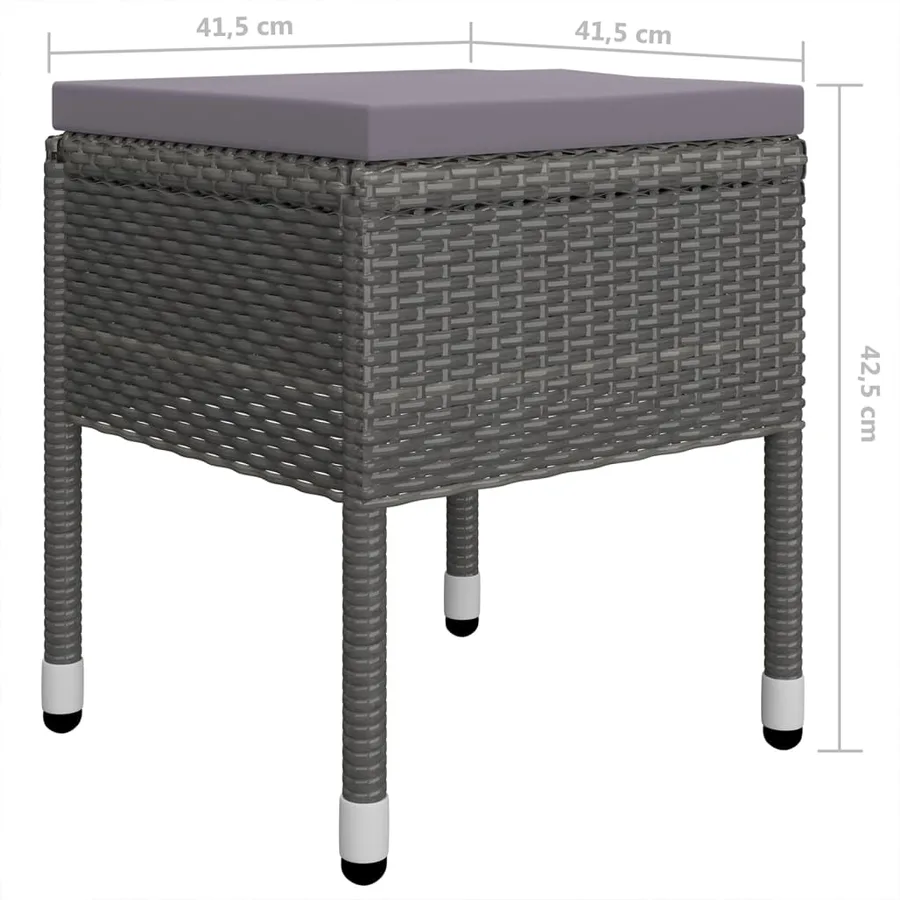 Ensemble à manger de jardin 5 pcs Gris - 11