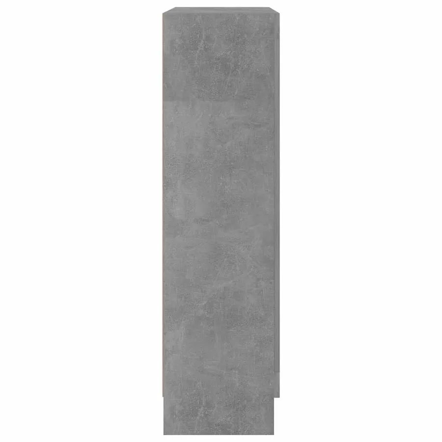 Armoire à vitrine Gris béton 82,5x30,5x115 cm Bois d'ingénierie - 6