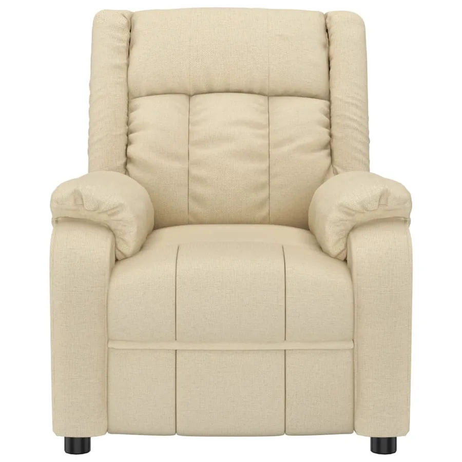Fauteuil inclinable électrique Crème Tissu - 4