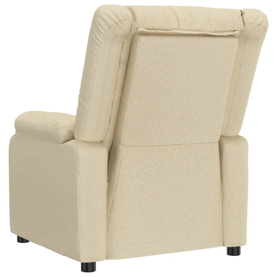 Fauteuil inclinable électrique Crème Tissu - 6