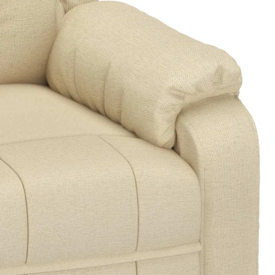 Fauteuil inclinable électrique Crème Tissu - 8