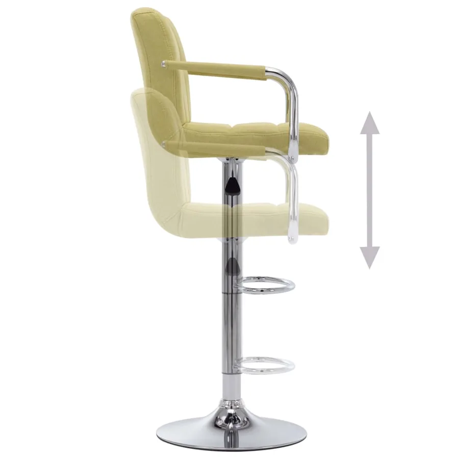Chaise de bar Vert Tissu - 5