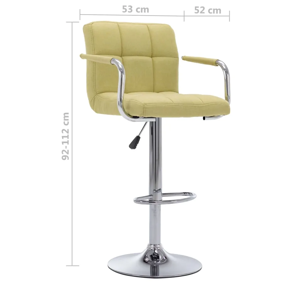 Chaise de bar Vert Tissu - 7