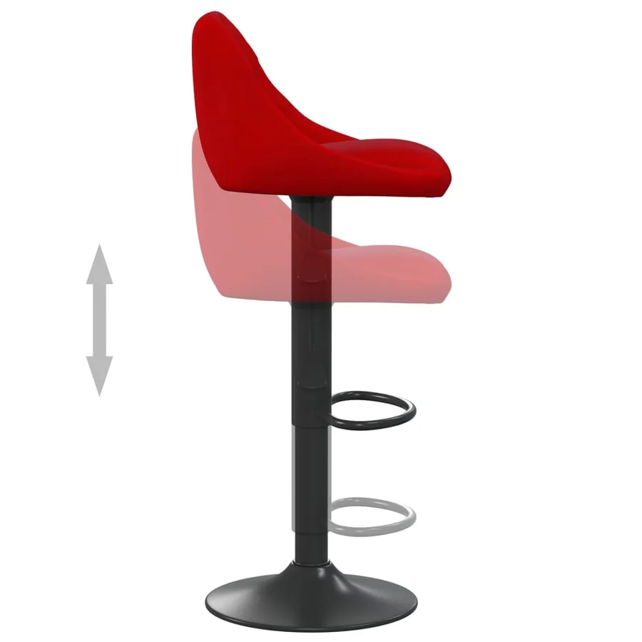 Tabouret de bar Rouge bordeaux Velours - 6